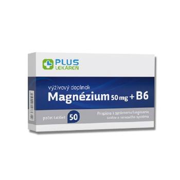 PLUS LEKÁREŇ Magnézium 50 mg + B6 50ks