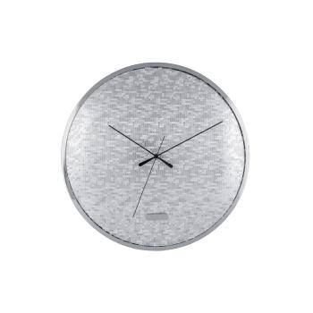 Dizajnové nástenné hodiny Karlsson 6005SIstrieborné, priemer 40 cm