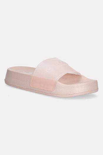 Šľapky U.S. Polo Assn.  AMAMI dámske, béžová farba, na platforme, AMAMI009W/5G2
