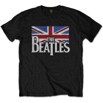 The Beatles tričko Drop T Logo & Vintage Flag  one_size