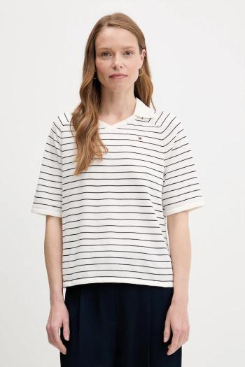 Bavlnený sveter Tommy Hilfiger biela farba, ľahké, WW0WW45694