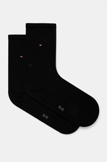 Ponožky s nádychom hodvábu Tommy Hilfiger čierna farba, 701228796