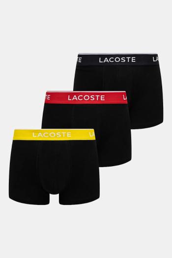 Boxerky Lacoste 3-pak pánske, čierna farba, 5H1297
