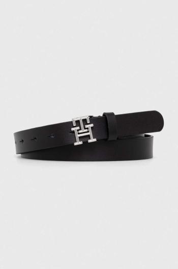 Kožený opasok Tommy Hilfiger dámsky,čierna farba,AW0AW15182