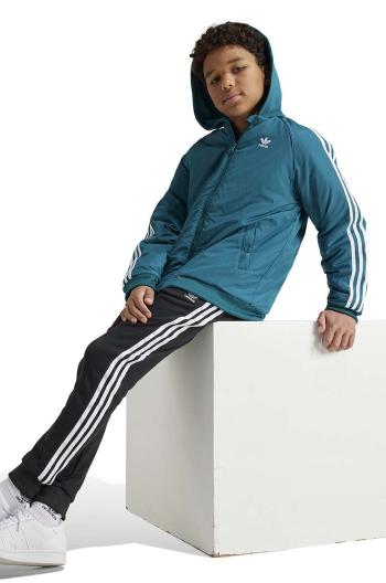 Detská bunda bomber adidas Originals BOMBERACKET zelená farba, IY0015