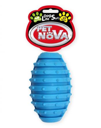 Petnova hračky pre zvieratá TPR RUGBYBALL BLUE hračka pre psa 10 cm