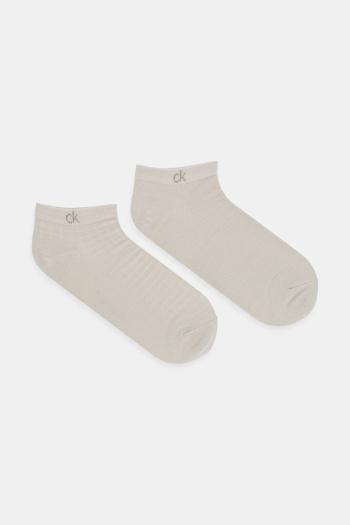 Ponožky Calvin Klein 2-pak pánske, béžová farba, 701233245