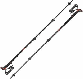 Leki Makalu Bright Red/Black/Dark Anthracite 110 - 145 cm Turistické palice