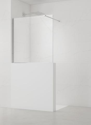 Sprchová zástěna SAT Walk-in 90x100 cm na nižšiu priečku SATBWIS90PR