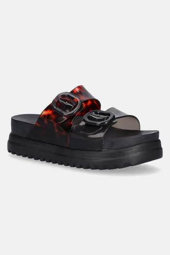 Šľapky Melissa COZY PLATFORM dámske, čierna farba, na platforme, M 36158