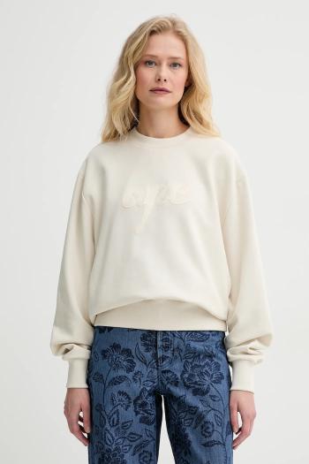 Mikina A.P.C. sweat ethan - GOTS dámska, béžová farba, jednofarebná, COHGT.M27975