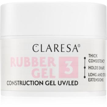 Claresa Rubber Gel Construction Gel UV/LED gélový lak pre predĺženie nechtov odtieň 03 45 g