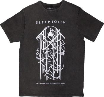 Sleep Token Tričko Tomb Sigil Stone Wash Unisex Charcoal Grey S
