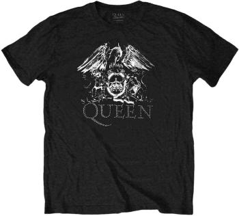 Queen Tričko Crest Logo Unisex Black M