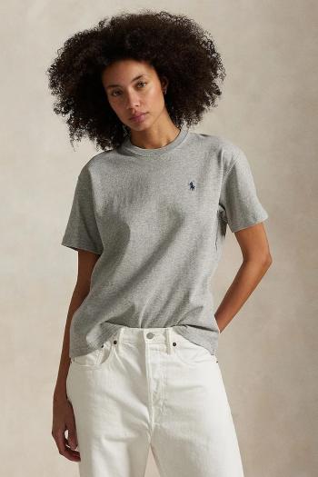 Bavlnené tričko Polo Ralph Lauren dámske, šedá farba, 211967104
