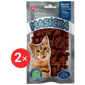 Akinu Jahňacie kúsky pre mačky 2× 50 g (KRMsv0095bun)