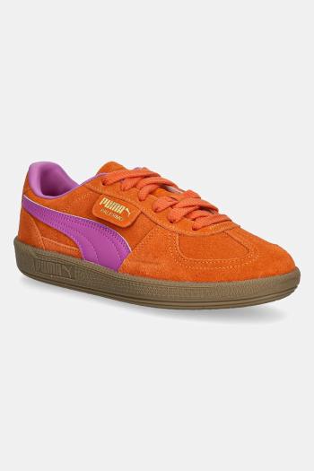 Detské kožené tenisky Puma Palermo oranžová farba, 397271