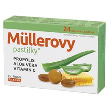 DR. MÜLLER Müllerove pastilky s propolisom a Aloe vera 24 ks