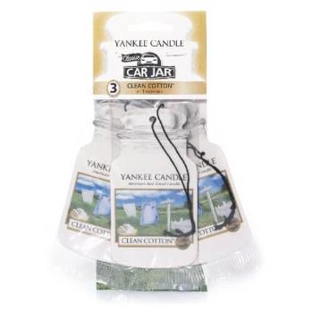 Yankee Candle Papierová visačka do auta Čistá bavlna (Clean Cotton) 3 ks