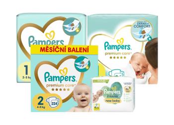 PAMPERS balíček vel. 1 - Premium Care plienky, Harmonie New baby obrúsky