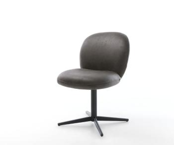 Jedálenská stolička Nube-Flex z mikrovlákna antracitová vintage podnož