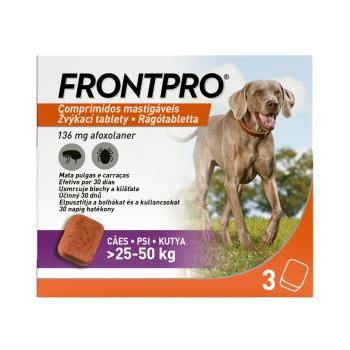 FRONTPRO Antiparazitárne žuvacie tablety pre psov (25-50 kg) 3 ks