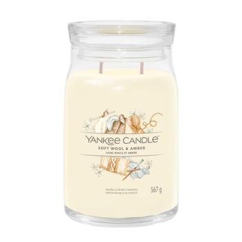 Yankee Candle Aromatická sviečka Signature sklo veľké Soft Wool & Amber 567 g