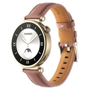 LEATHER Kožený remienok pre Huawei Watch GT 4 41mm tmavoružový