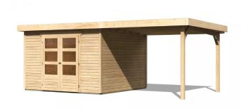 Drevený záhradný domček ASKOLA 6 s prístavkom 280 Lanitplast