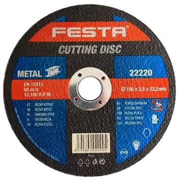 Kotouč na kov řezný O 150 x 2,5 x 22,2 mm, FESTA (122220)