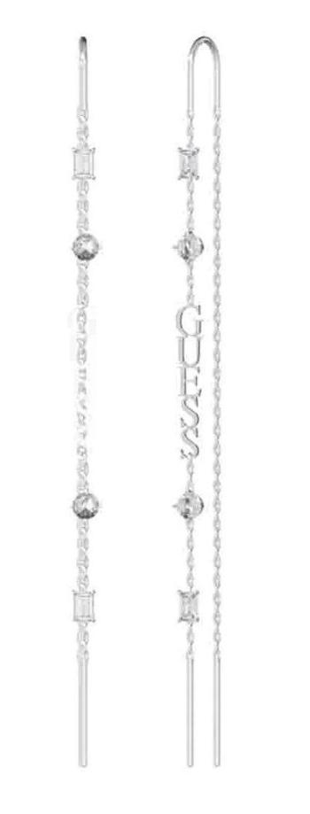 Guess Dlhé náušnice s kryštálmi Crazy Earrings JUBE03297JWRHT/U
