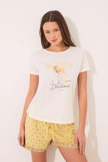 Bavlnené pyžamo women'secret dámskr, biela farba, bavlnená, 3139862