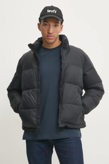 Bunda Hollister Co. pánska, čierna farba, zimná, KI332-4071