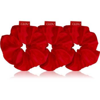 GLOV Satin Scrunchies S/M/L gumičky do vlasov Red 3 ks