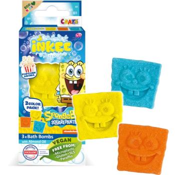 Craze INKEE SpongeBob bomba do kúpeľa pre deti 3x15 g