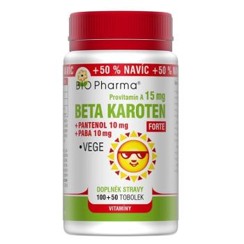 BIO PHARMA Betakarotén Forte 15 mg + Pantenol + PABA 100+50 kapsúl