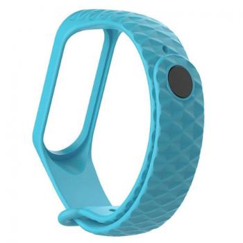 BStrap Silicone Diamond remienok na Xiaomi Mi Band 3/4, light blue (SXI007C10)