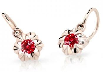 Cutie Jewellery Detské náušnice z ružového zlata C2213-10-X-4 červená