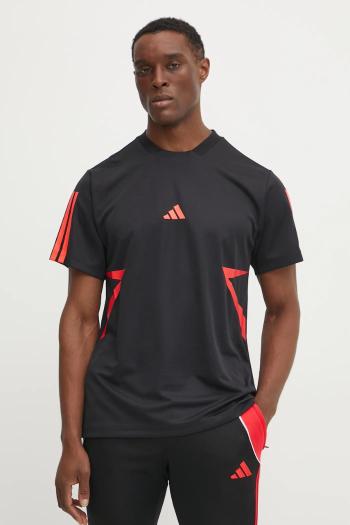 Tričko adidas Tiro pánske, čierna farba, s potlačou, JC8052