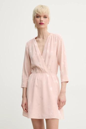 Hodvábne šaty ZADIG&VOLTAIRE oranžová farba, mini, áčkový strih, WWDR02526