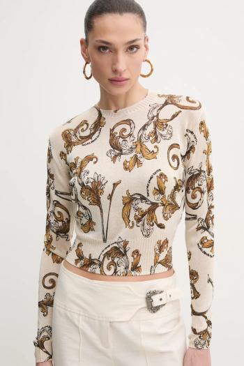 Sveter Versace Jeans Couture dámsky, béžová farba, tenký, 78HAFM21 CMN45