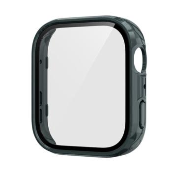 PC FULL COVER Plastový kryt so sklom pre Huawei Watch Fit 4 tmavozelený