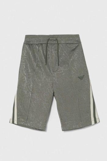 Detské krátke nohavice Emporio Armani šedá farba