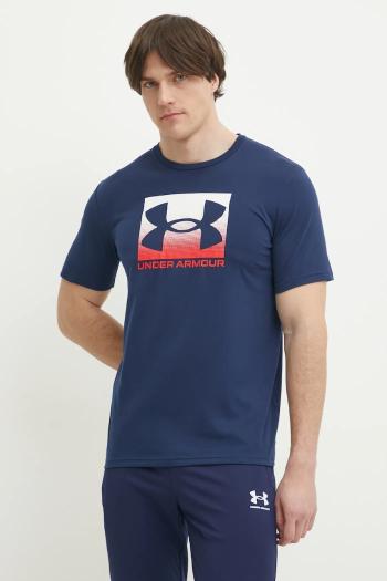 Tričko Under Armour BOXED SPORTS UPDATED pánske, tmavomodrá farba, s potlačou, 1386793