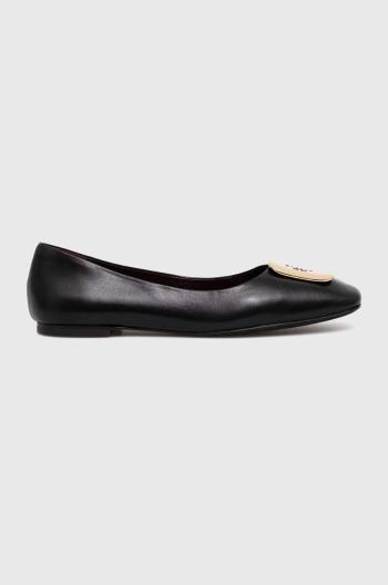 Kožené balerínky Tory Burch Georgia Ballet čierna farba, 154077.006