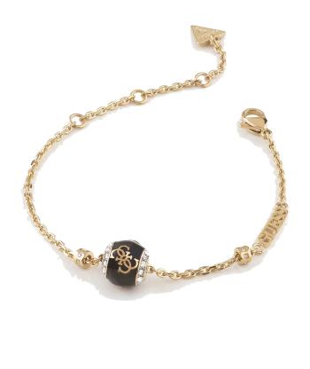 Guess Brățară modernă aurită 4G Loop JUBB02282JWYGBK 14,5 - 18,5 cm - S