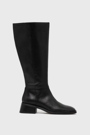 Kožené čižmy Vagabond Shoemakers Blanca dámske, čierna farba, na podpätku,