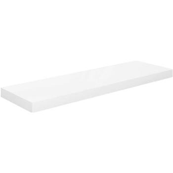 Shumee plávajúca nástenná biela vysoký lesk 80×23,5×3,8 cm MDF, 323751