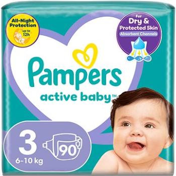 PAMPERS Active Baby veľkosť 3 (90 ks) 6 – 10 kg (8001090949455)