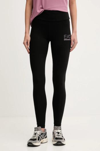 Legíny EA7 Emporio Armani čierna farba, s potlačou, AF12484.7W000539